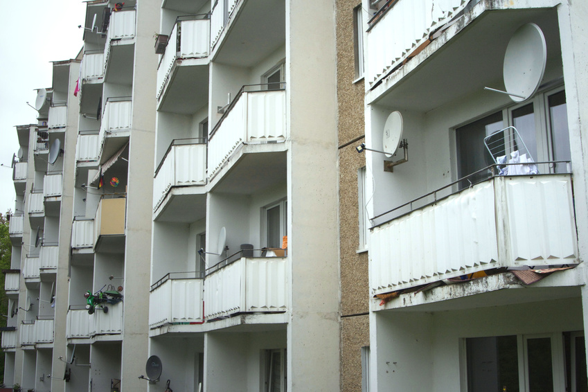 Old Gdr social house is now a accommodation for refugee